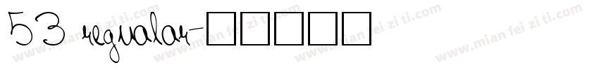 53 regualar字体转换